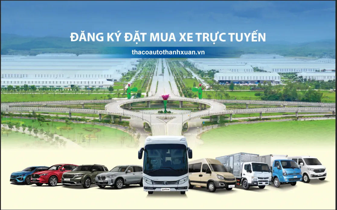 Trải nghiệm tính năng đặt mua xe trực tuyến trên website THACO AUTO THANH XUÂN